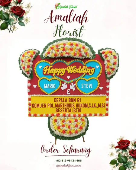 Papan Bunga Pernikahan Guwo